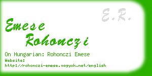 emese rohonczi business card